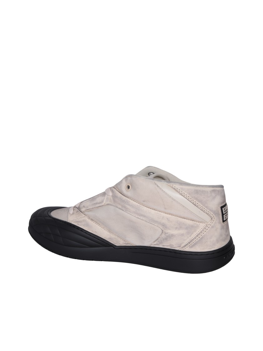 Givenchy Fabric And Leather Sneakers With Intentional Dirties In Black