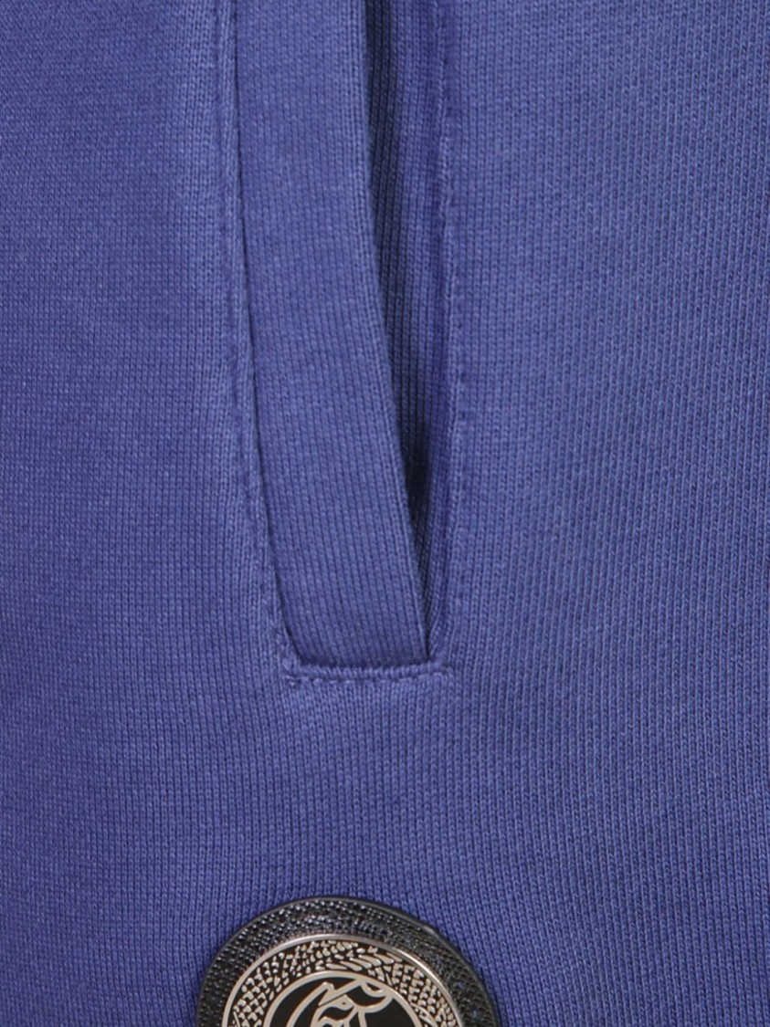 Just Cavalli Premium Comfort Sweatpants With Adjustable Drawstring And Sleek Fit In Blue