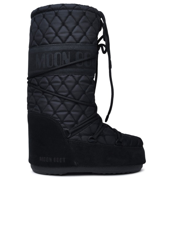 Shop Moonboot Black Fabric Blend Boots