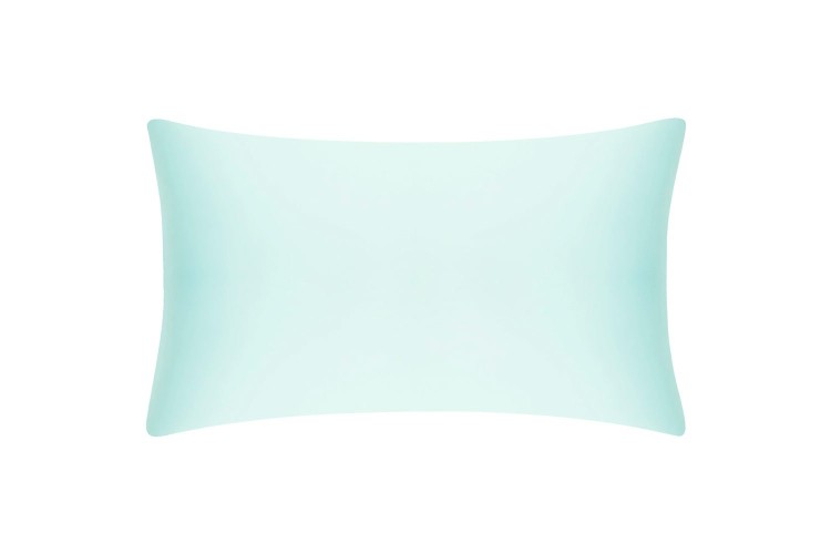 Mayfairsilk Teal Breeze Finest Silk Boudoir Cushion Cover 30x50cm In Blue