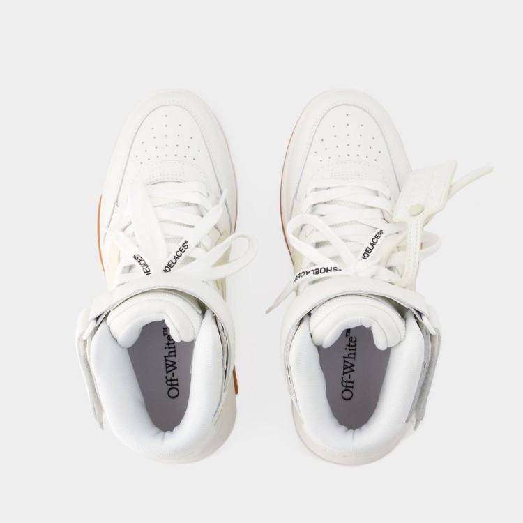 Shop Off-white Out Of Office Mid Top Sneakers - Leather - White