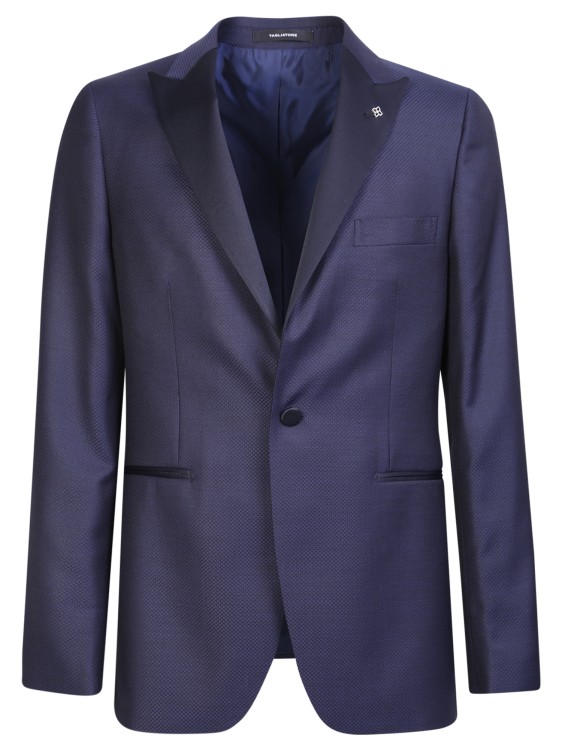 Shop Tagliatore Silk Virgin-wool Blend Suit In Blue