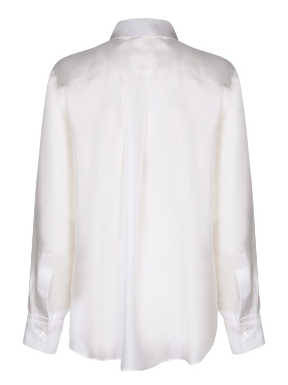 Shop Blanca Vita Silk Twill Shirt In White