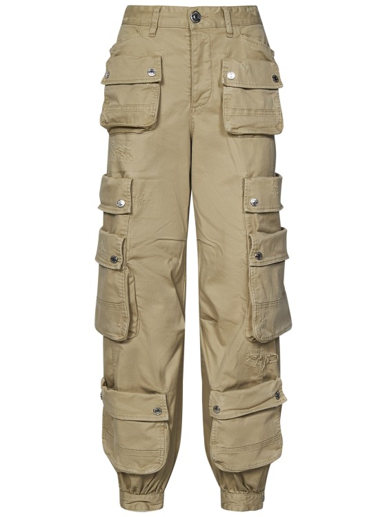 Shop Dsquared2 Baggy Fit Multi-pocket Trousers In Brown