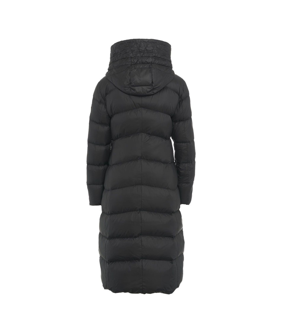 Shop Peuterey Long Quilted Down Coat 'nunki' In Black