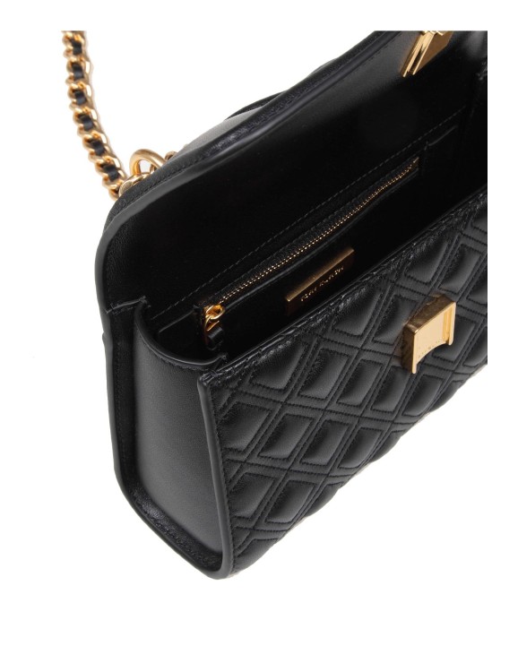 Shop Tory Burch Small Fleming Bag In Black Color Leather