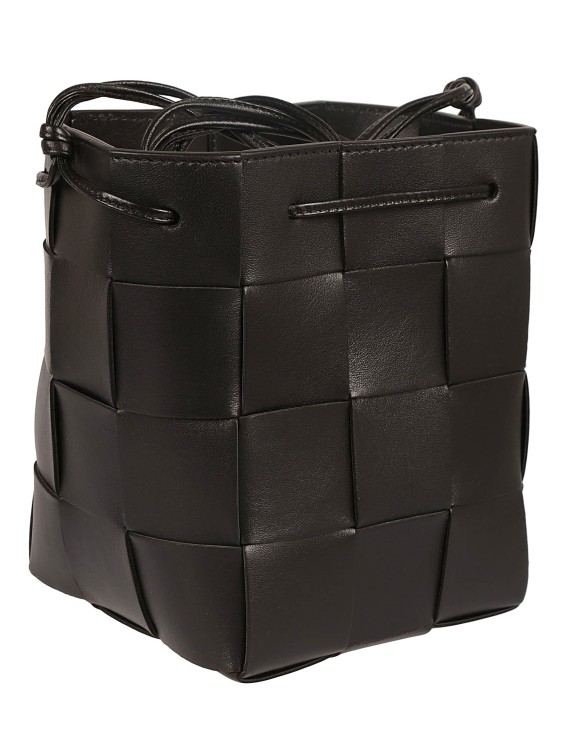 Shop Bottega Veneta Small Intreccio Cassette Shoulder Bag In Black