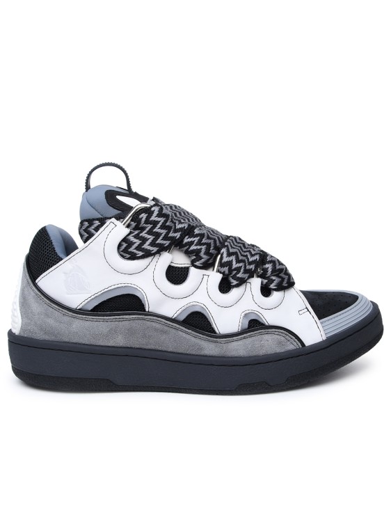 Shop Lanvin Curb Multicolored Leather Sneakers In Black