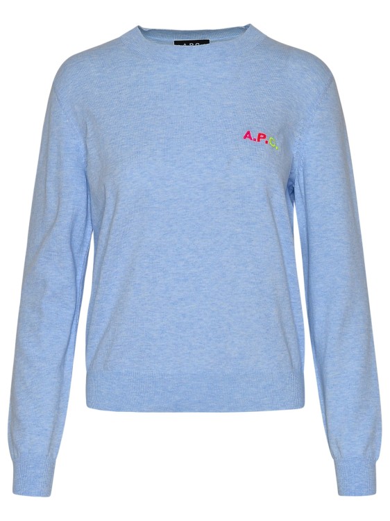 Shop Apc True Light Blue Cotton Sweater