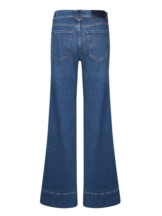 Shop 7 For All Mankind Blue Flared Jeans In Green