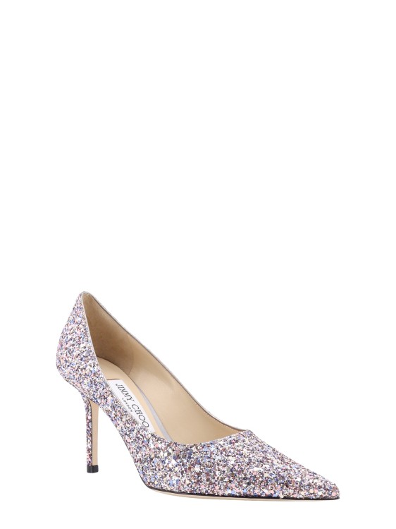 Shop Jimmy Choo Décolleté With All-over Glitter In Grey