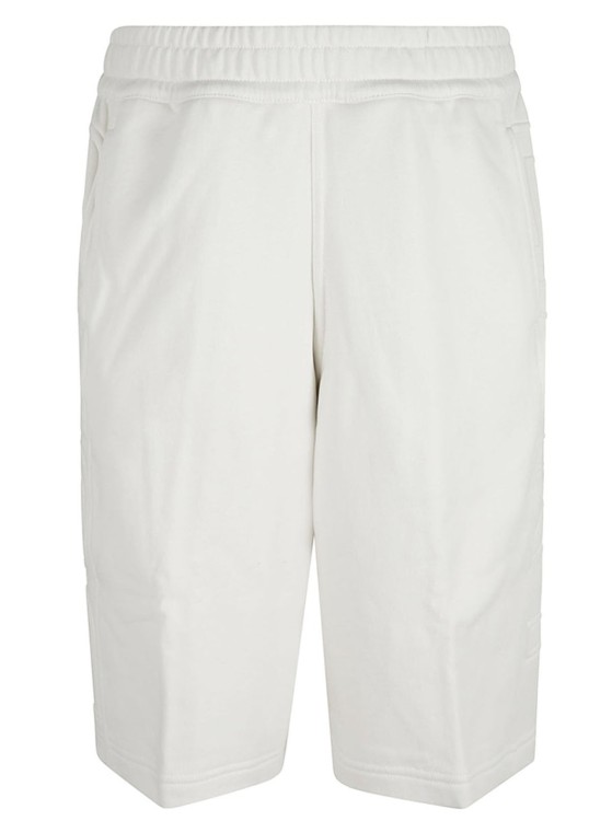 Shop Burberry Cotton Logo Shorts In White