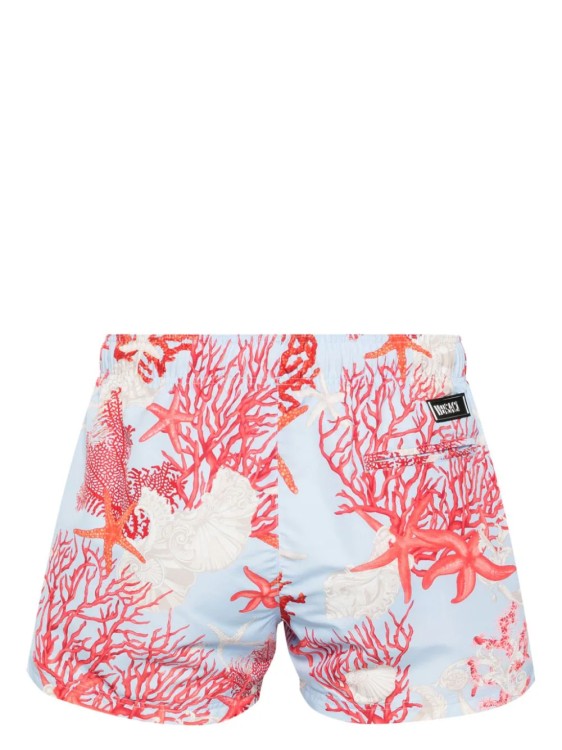 Shop Versace Multicolored Barocco Sea Shorts In White