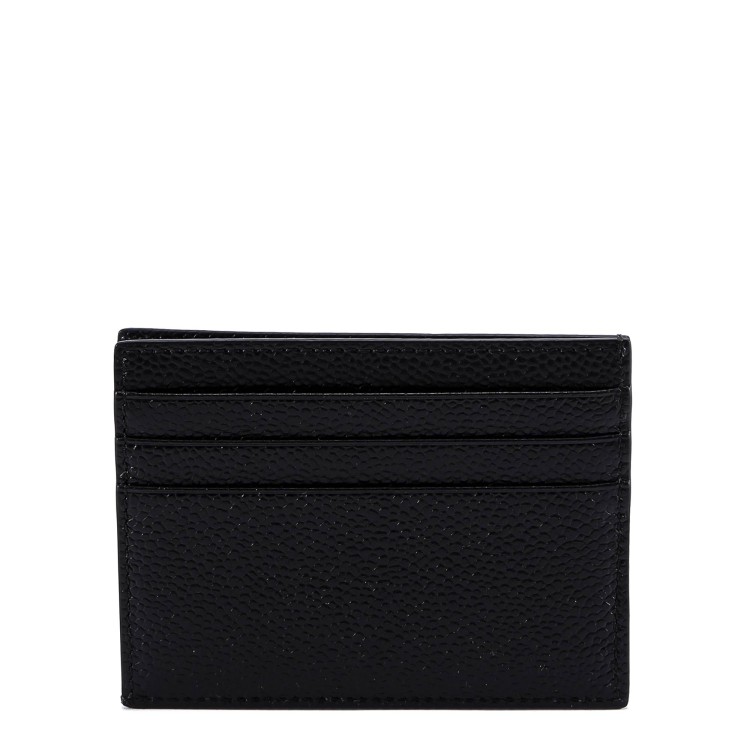 Shop Thom Browne Texured Leather Card Holder In Black