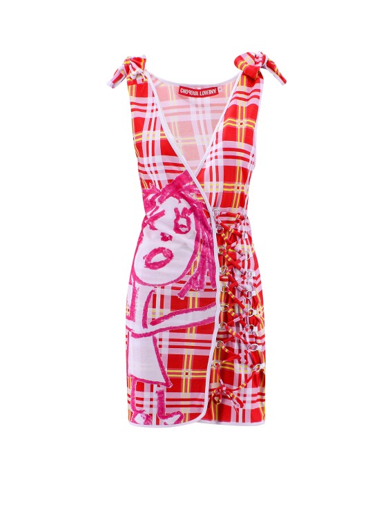 Chopova Lowena Red Knock Out Minidress In Pink