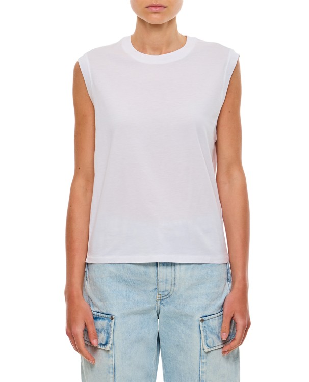 Shop Frame Muscle Crew Tank Top In White