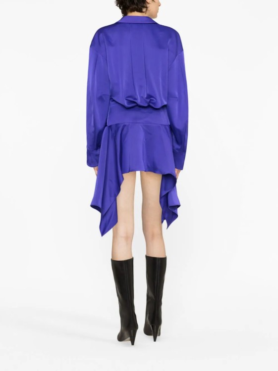 Shop Attico Purple Mischa Mini Dress In Blue