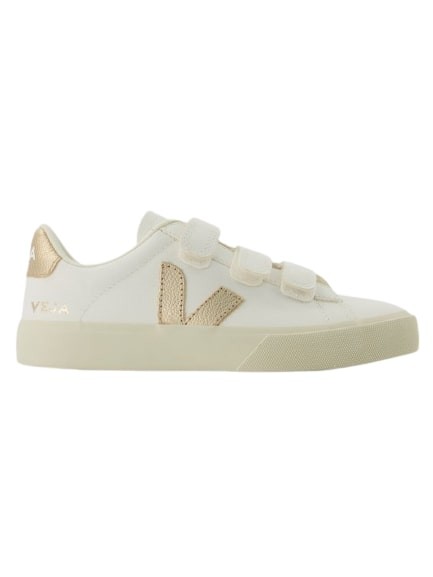Shop Veja Recife Logo Sneakers - Leather - White Platine In Neutrals