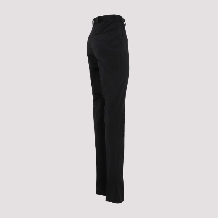 Shop Dolce & Gabbana Black Acetate Stretch Pants