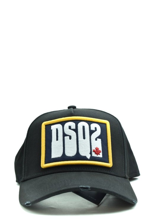 Dsquared2 Black Cotton Hat In Grey