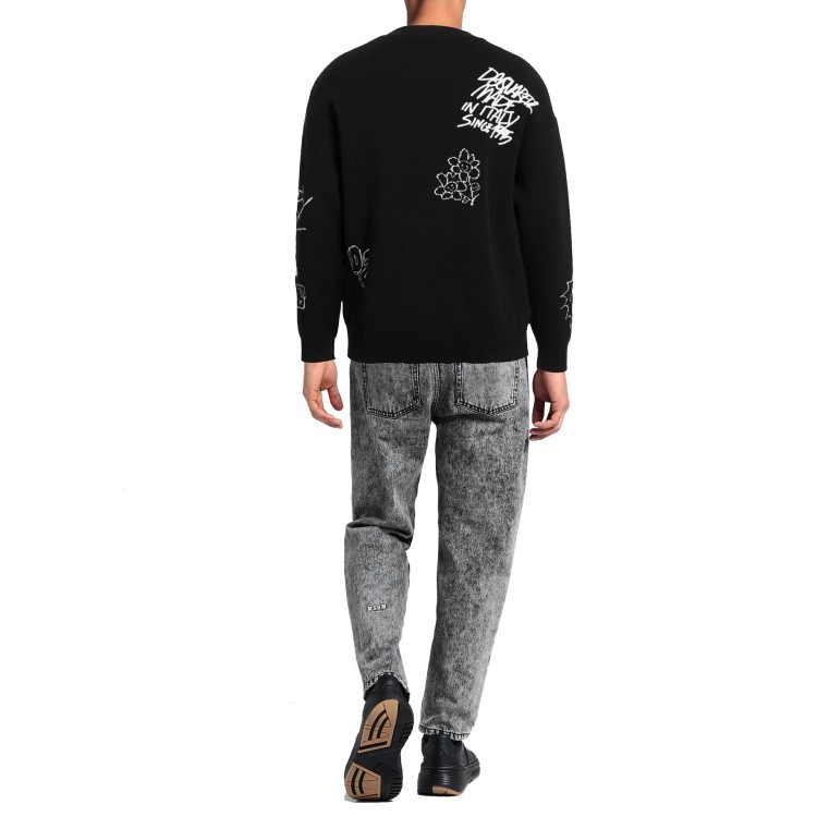 Shop Dsquared2 Round Neck Sweater In Black