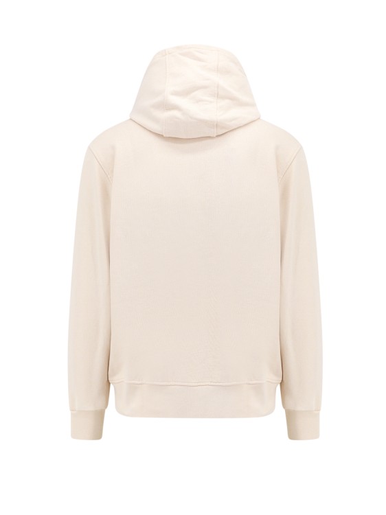 Shop Barrow Cotton Sweatshirt With Iconic Frontal Print In Neutrals