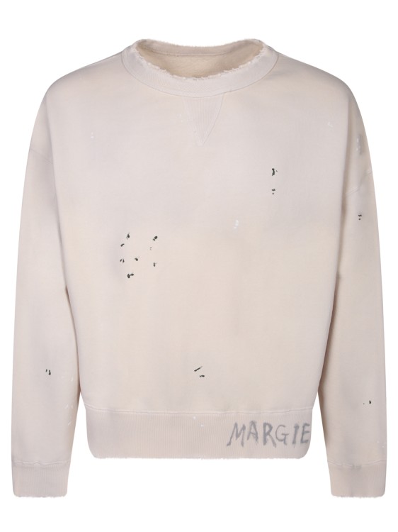 Shop Maison Margiela Cotton Sweatshirt In Neutrals