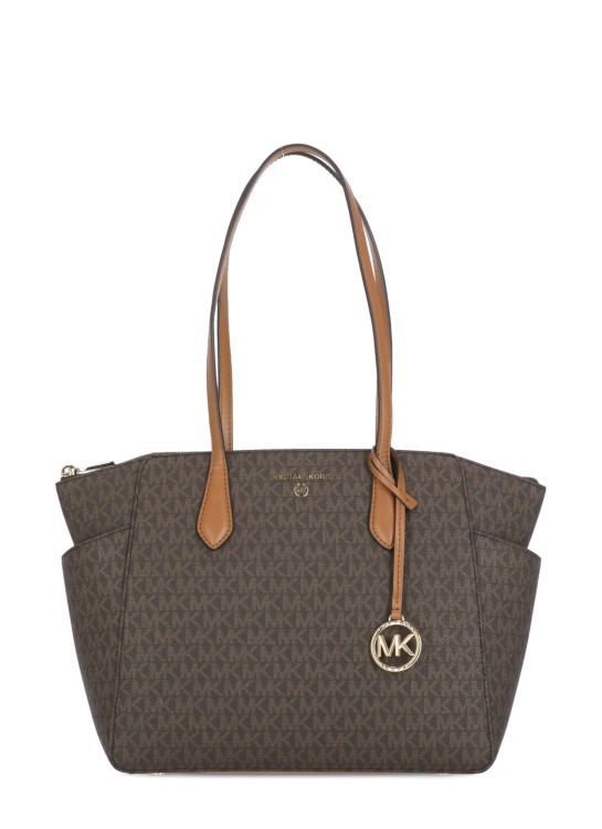 Shop Michael Michael Kors Marylin Shoulder Bag In Brown