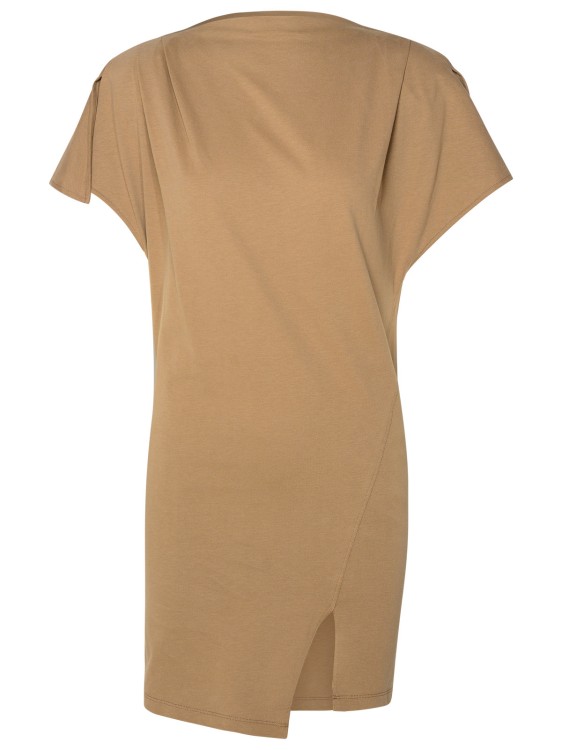 Shop Isabel Marant Silvane' Brown Cotton Dress In Neutrals
