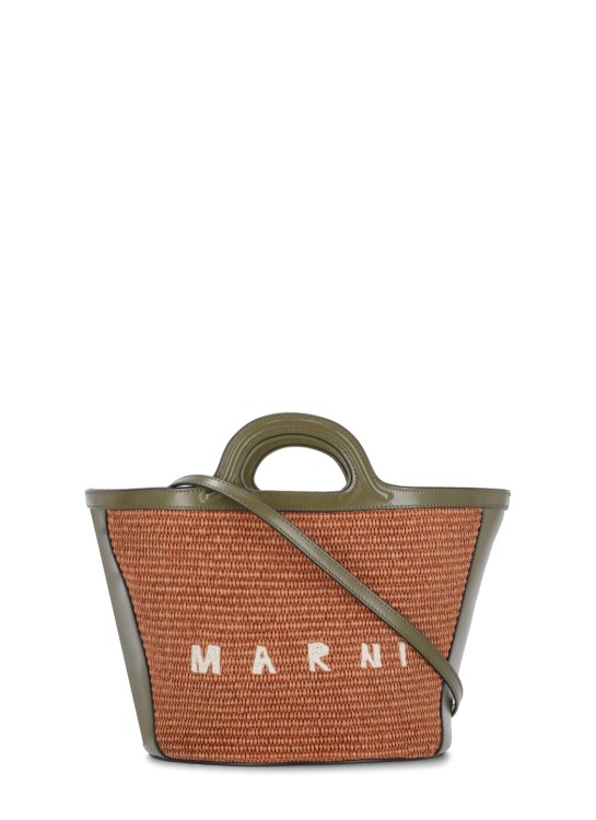 Shop Marni Tropicalia Hand Bag In Brown