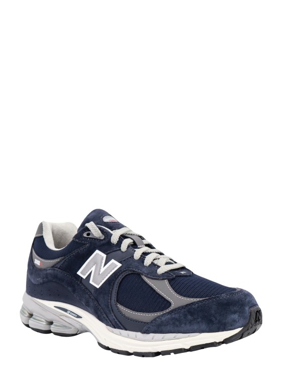 Shop New Balance Blue Suede And Mesh Sneakers