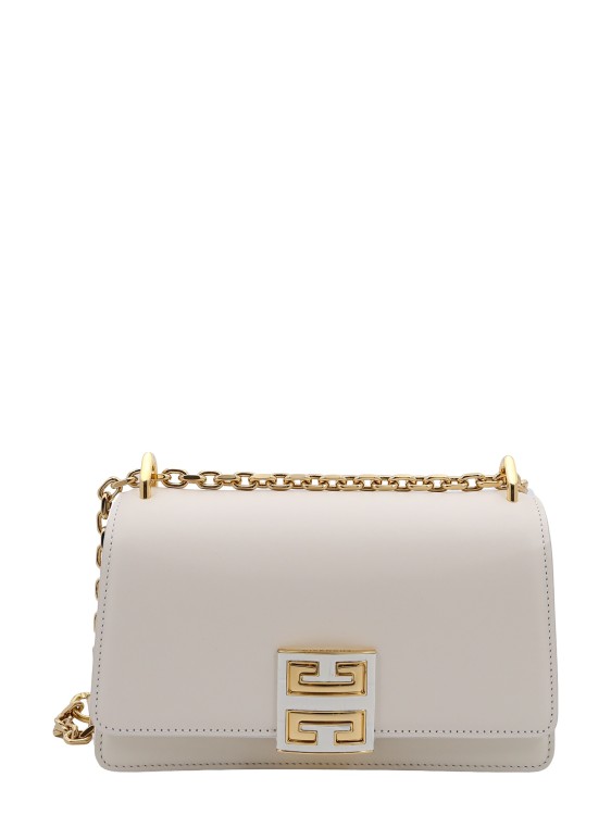 Shop Givenchy Leather Shoulder Bag With 4g Buckle In White