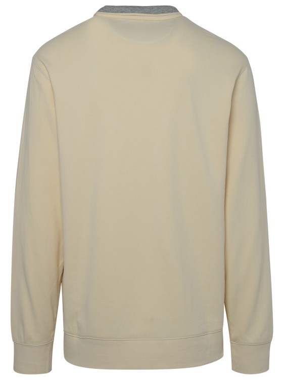Shop Polo Ralph Lauren Ivory Cotton Blend Sweatshirt In Neutrals
