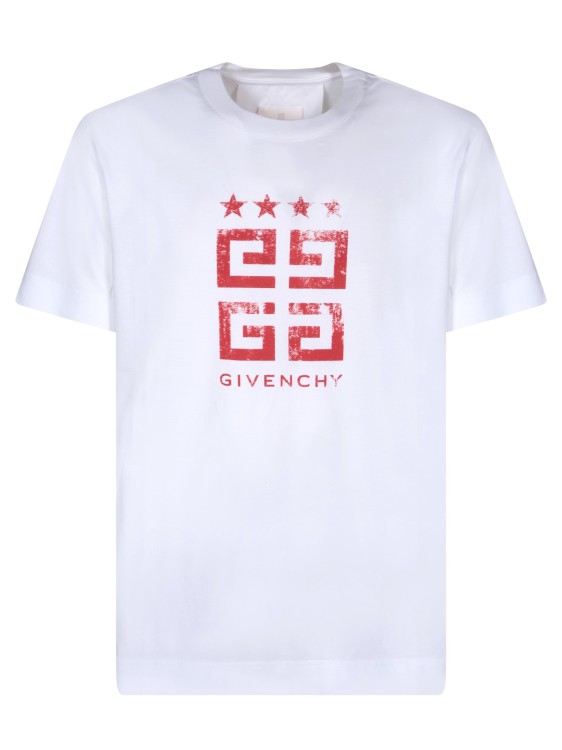Shop Givenchy White Cotton T-shirts In Purple
