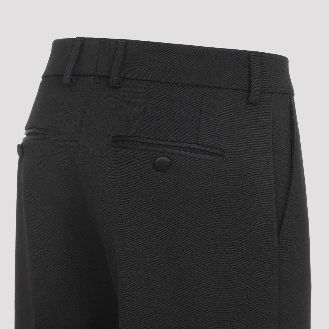 Dolce & Gabbana Elegantly Tailored Wool Blend Pants For Women In Black