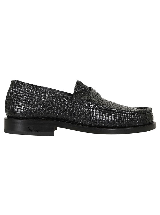 Shop Marni Bambi Moccasin In Tightly Woven In Black