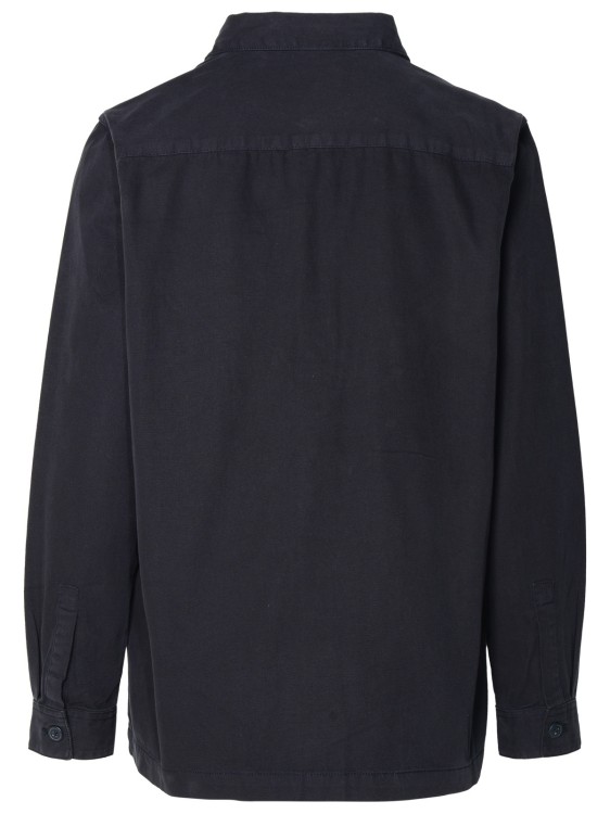 Shop Barbour Navy Cotton Shirt In Black