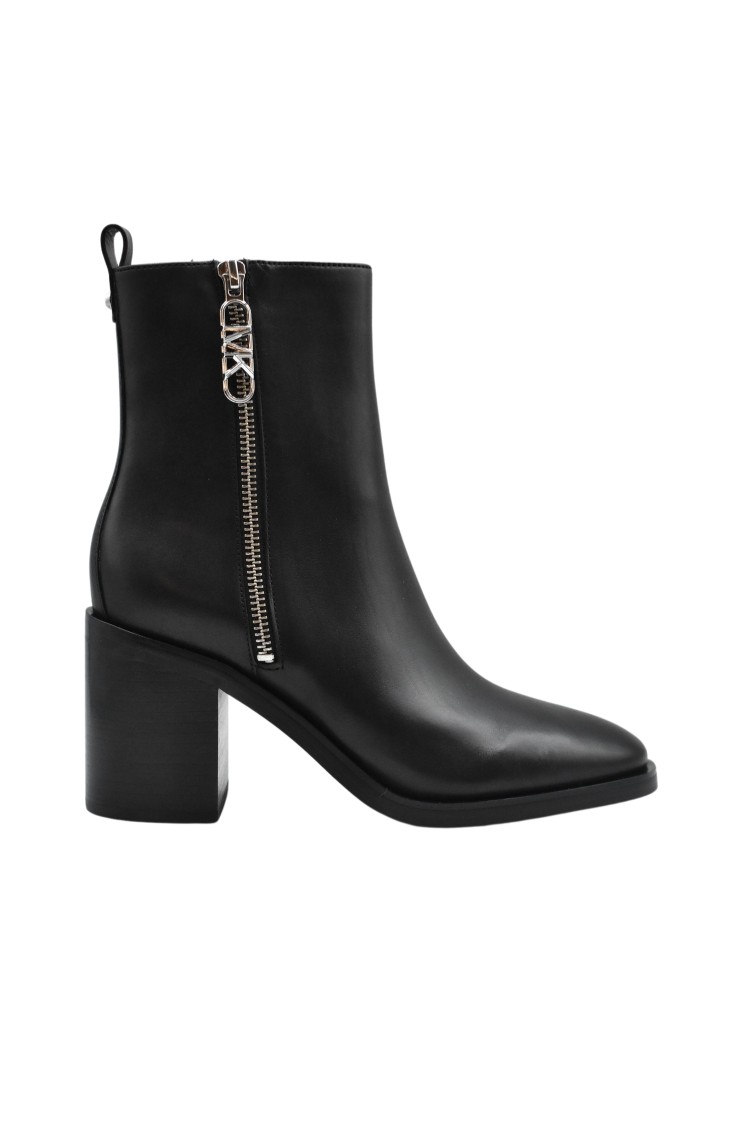 Michael Kors Regan Heel Ankle Boots In Black