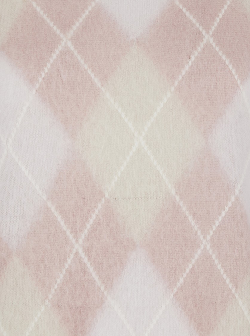 Semicouture Wool Melisande Diamond Sweater In Pink