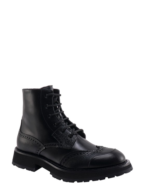 Shop Alexander Mcqueen Black Leather Boots