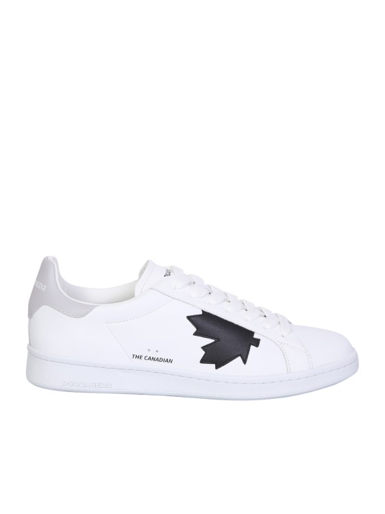 Shop Dsquared2 White And Grey Boxer Sneakers