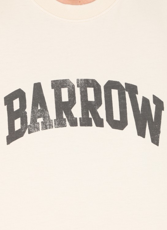 Shop Barrow Logoed T-shirt In Neutrals