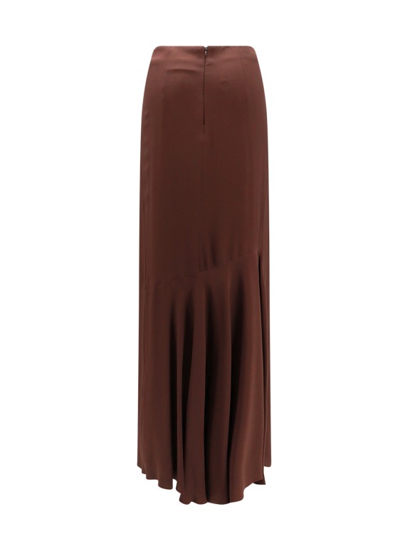 Shop Erika Cavallini Silk Blend Skirt In Black