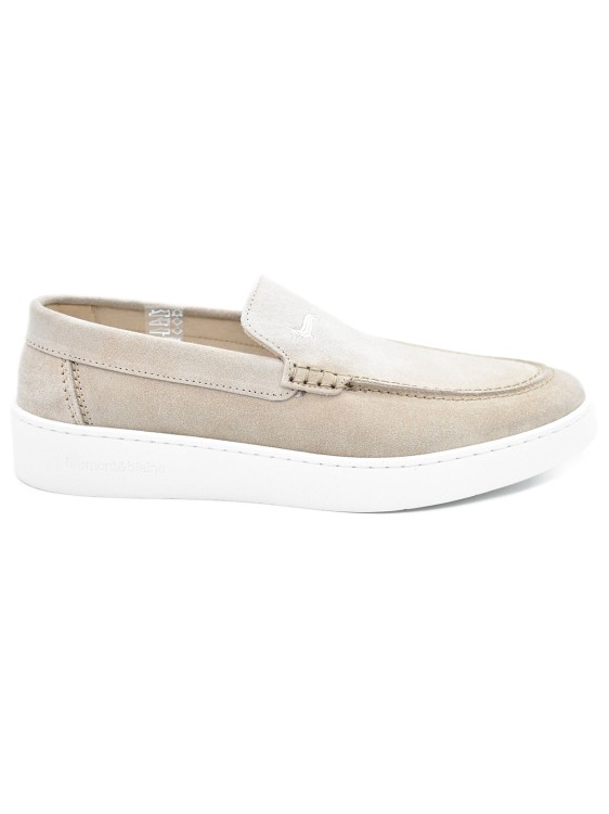 Harmont & Blaine Beige Flat Shoes In White