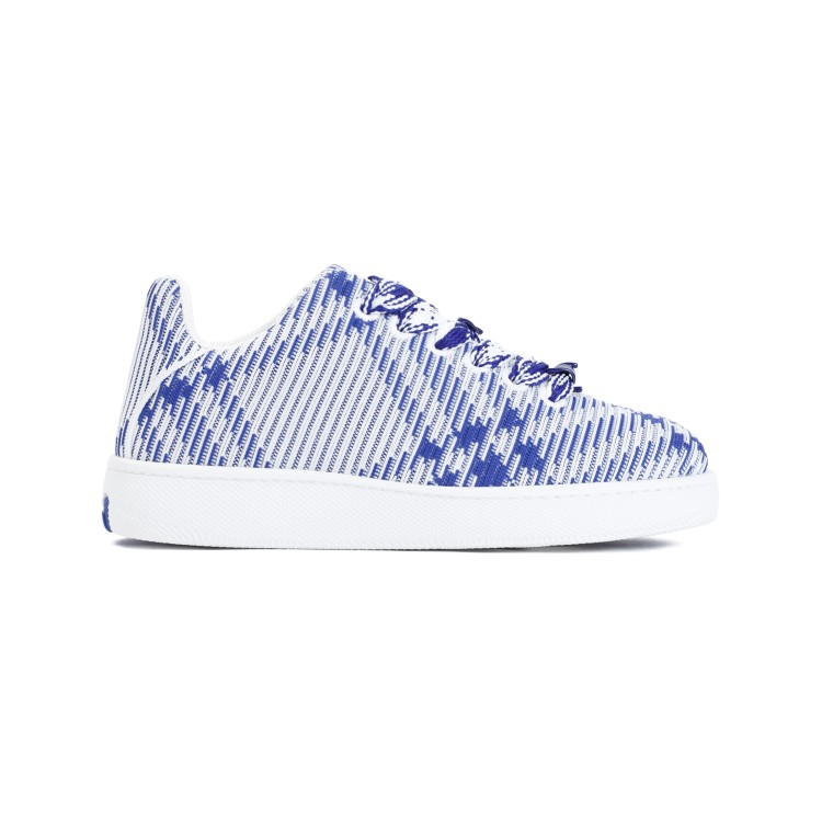 Burberry Dynamic Blue And White Patterned Sneakers In Blue