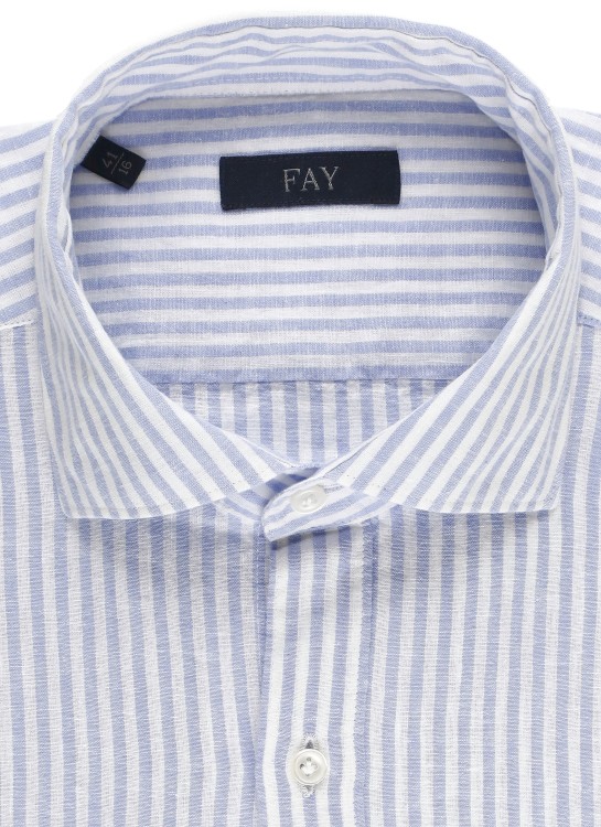 Shop Fay Striped Shirt In Blue