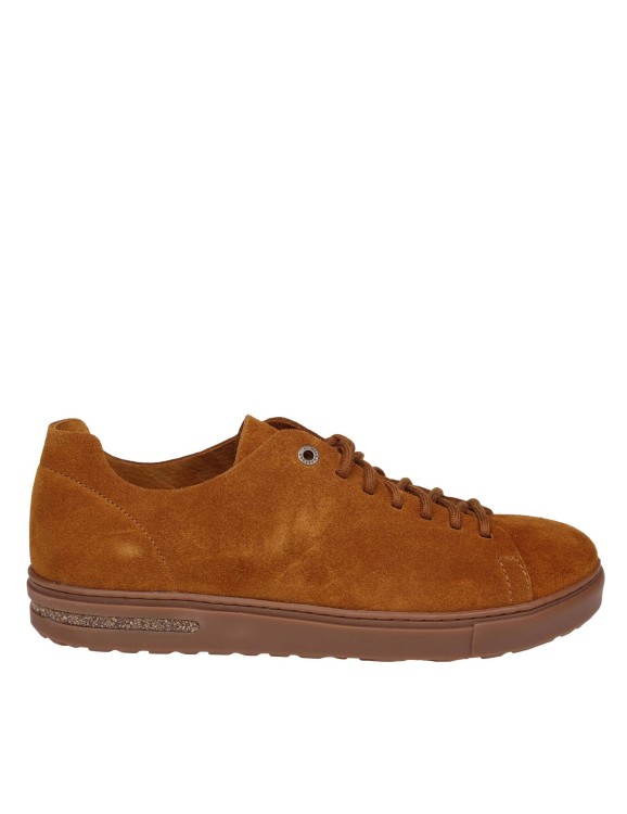 Shop Birkenstock Bend Low Sneakers In Mink Color Suede Leather In Brown