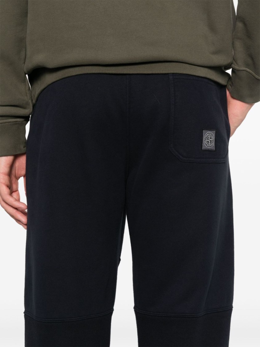Stone Island Cotton Sweatpants In Black