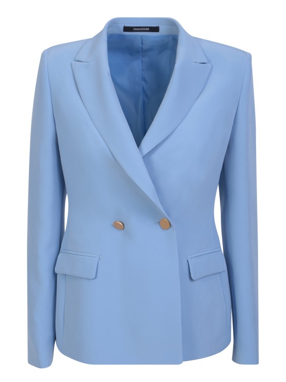 Shop Tagliatore Blazer With Classic Double-breasted In Blue