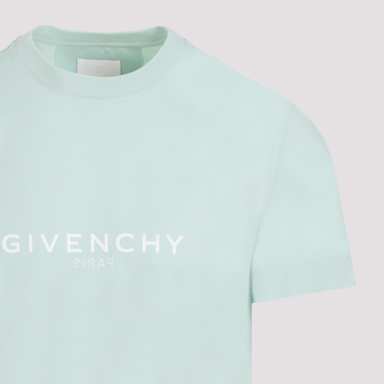 Shop Givenchy Aqua Green Cotton T-shirt